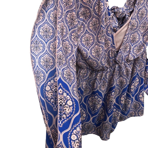 Agaci Bohemian Print Long Sleeve Romper size Medium - Picture 6 of 9